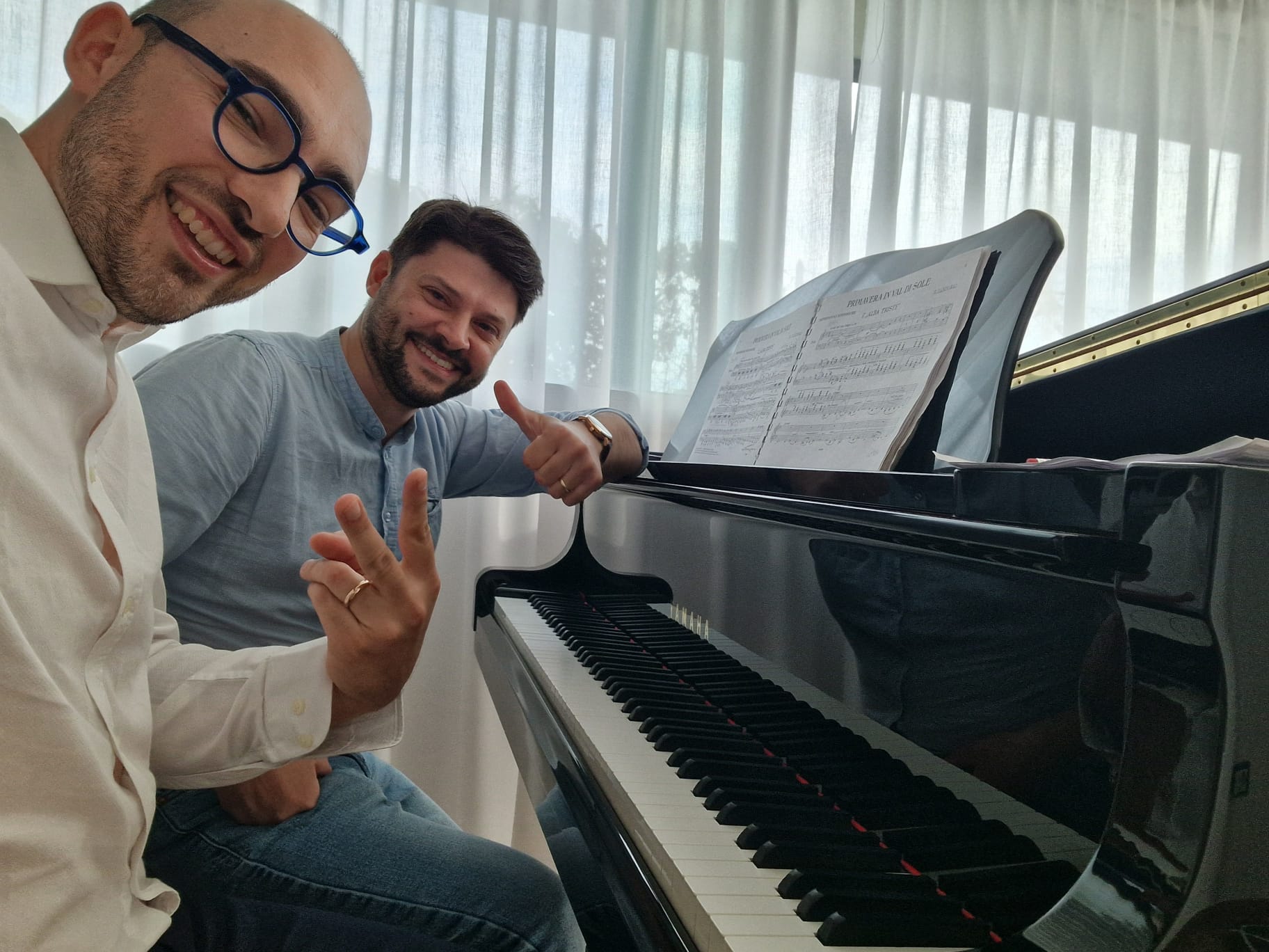 Federico Ferlito and Federico Distefano rehearsing